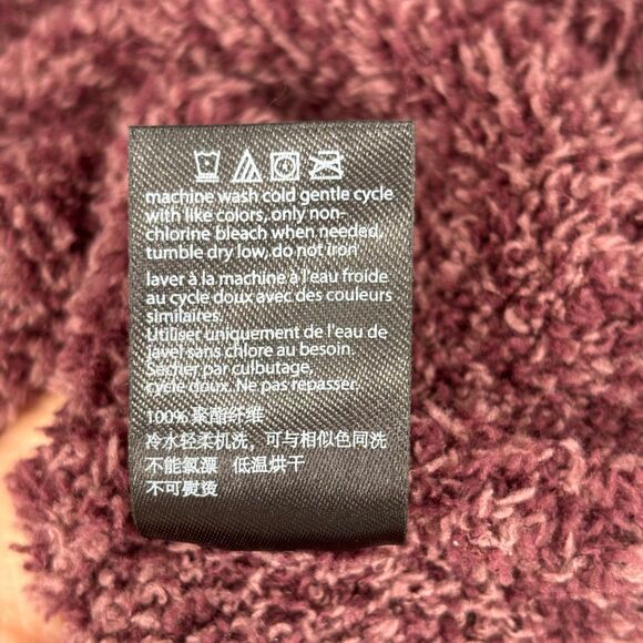 Barefoot Dreams CozyChic V-Neck Pullover Sweater Burgundy Plush Soft Size Small - Picture 6 of 7